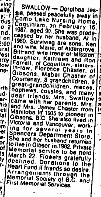 Example of Obituary from Vancouver Sun